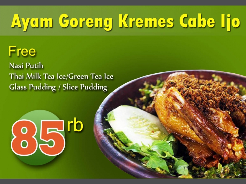 Ayam Goreng Kremes Cabe Ijo