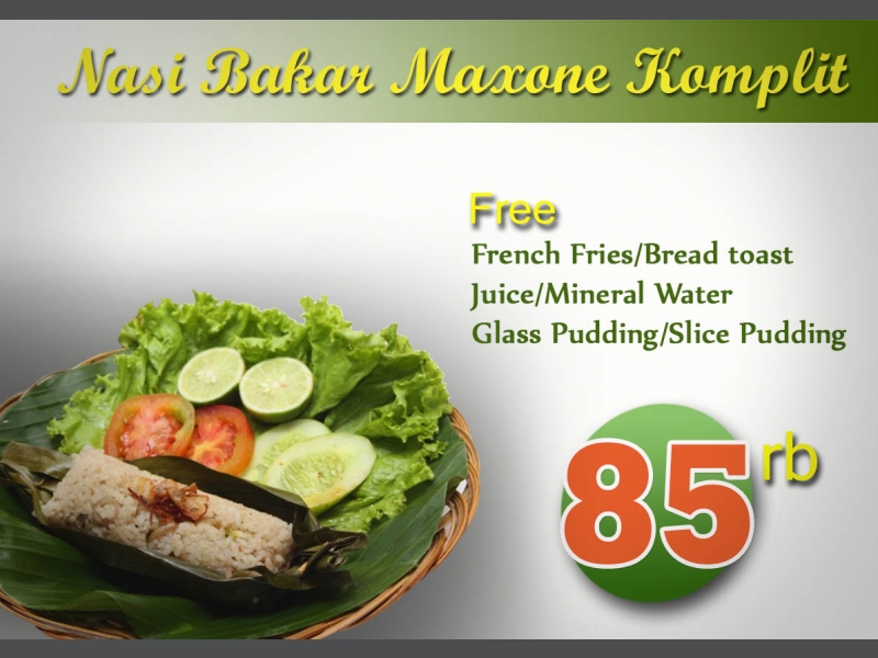 Nasi Bakar Maxone komplit